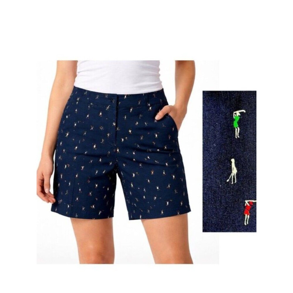 IZOD Golf Novelty Print  Shorts Size 14 LIKE NEW